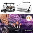thumbnail image 6 of chaqlin Purple Horse Floral Print Golf Cart Seat Covers Easy to Install, Portable, Suitable for Club Car Golf Cart, Fit for EZGO TXT RXV, 6 of 8