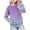 Purple, variant on Girls' Casual Round Neck Long Sleeve Gradient Print Sweatshirt, Loose Fit Autumn Winter Fashion Pullover Top