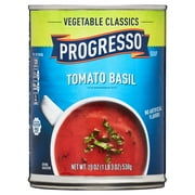 Progresso Tomato Basil Soup, Vegetable Classics Canned Soup, Gluten Free, 19 oz