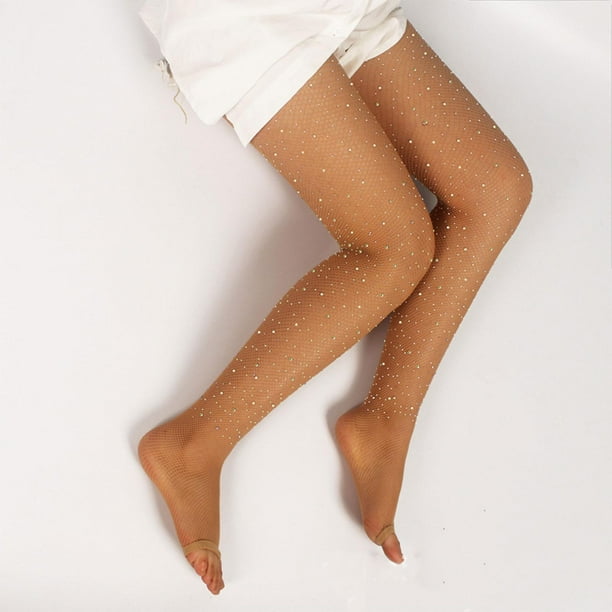 Chrleisure Medias Diamantes Medias De Red Con Brillos Outfit