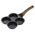thumbnail image 2 of Sartén profesional para tortillas de 4 agujeros fácil de limpiar con mango antiescaldado Cómoda sartén para panqueques Sartén casera para cocinar estilo A Macarena Sartén De Huevo, 2 of 8