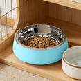 thumbnail image 2 of Pet Bowls Dog Bowls Cat Bowls 304 Stainless Steel Slow Feeder Anti Choke Non Tip Wide Shallow Whisker Friendly Dishwasher Safe for Small Medium Dogs Cats Indoor by PALIFEUR, 2 of 7