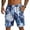 Blue_004, variant on Domuza Mens Hawaiian Beach Shorts Elastic Waist Drawstring Lightweight Summer Vacation Casual Shorts with Pocket White S