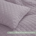 thumbnail image 3 of Exclusivo Mezcla King Size Quilt Set, 3-Piece Lightweight King Quilts Soft Bedspreads Bed Coverlets, Lilac Ash, 104"x96", 3 of 9