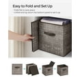 SONGMICS 13" Cube Storage Bin 6 Foldable Fabric Cube Organizer Bin with