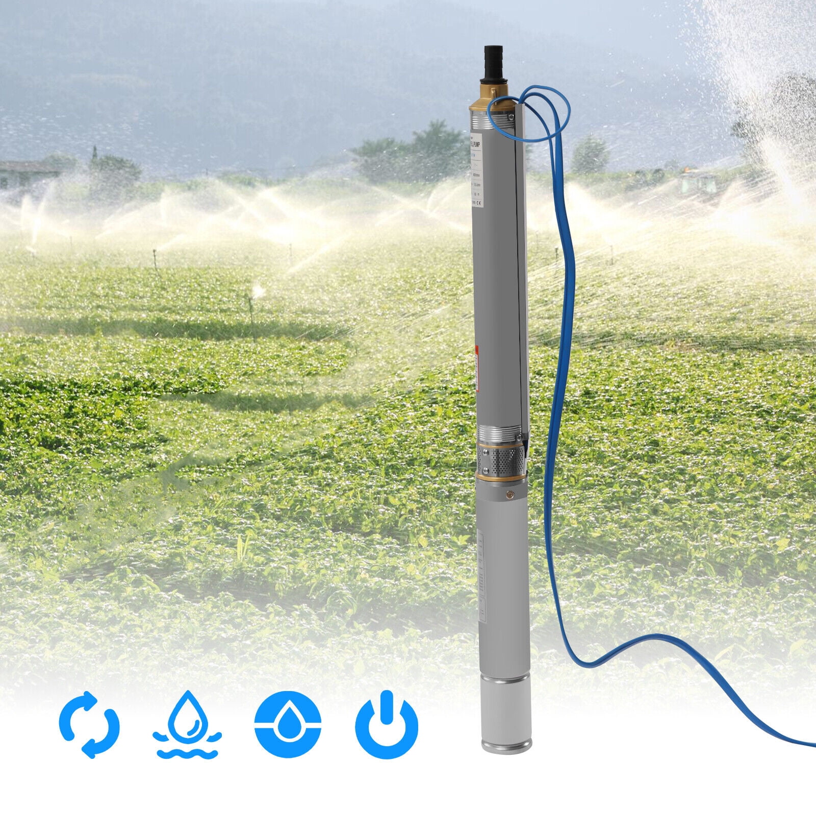 DENEST 3" 1Hp 110V/60Hz Screw Pump Submersible Water Deep Well Pump Stainless Steel New