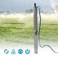 thumbnail image 2 of FETCOI 0.5HP Water Pump Deep Well Steel Submersible Pump Irrigation 216ft 16GPM, 2 of 18