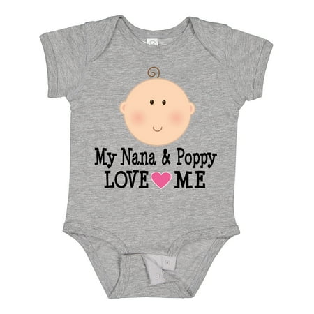 

Inktastic Nana and Poppy Love Me Gift Baby Boy or Baby Girl Bodysuit