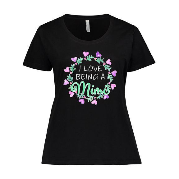 Inktastic I Love Being a Mimi- Circle of Hearts Women's Plus Size T-Shirt