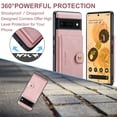 thumbnail image 2 of Jiahe Cover for Google Pixel 7 Pro Detachable Wallet Shockproof Magnetic PU Leather Flip Wallet 4 Cards Slots Stand Protective Case,Pink, 2 of 7