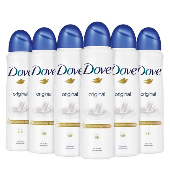 6 Pack Dove Women Original Antiperspirant Deodorant Spray 250ml 8.45oz (6x 8.45oz)