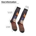 thumbnail image 2 of Knee High Socks for Men and Women, Fox Orange Autumn Gress Meadow Althletic Compression Socks, Support Long Tube Socks for Outdoor Sport, Calf Socks, High Stockings for Women Men, 2 of 7