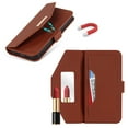 thumbnail image 3 of ELEHOLD Crossbody Wallet Case for iPhone 14 Pro 6.1" with Card Slots Hidden Make Up Mirror Magnetic Closure Detachable Shoulder Strap for Women Girls Elegant Purse Case, Brown, 3 of 7
