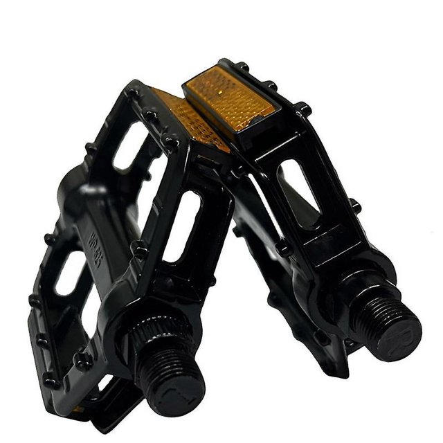 Ensemble de 2 Pcs de Pédales Pliables pour Vélo, Pédales à Roulement de Vélo Non Routier avec Sangle Réfléchissante, Pièces de Bicyclette