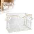 thumbnail image 2 of Extra Large Clear Zipper Storage Bin with Carry Handles, Foldable Fabric Storage Container, Closet Under Bed Organizer for Bedding, Seasonal Clothes, Blankets, Household Textiles, 2 of 4