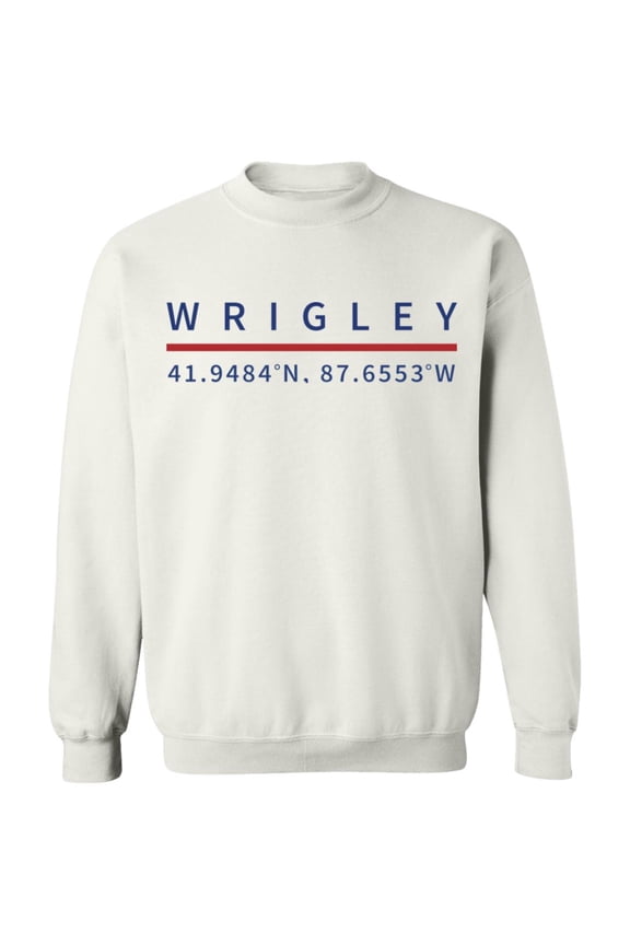 Wrigley Field Coordinates Crewneck Sweatshirt
