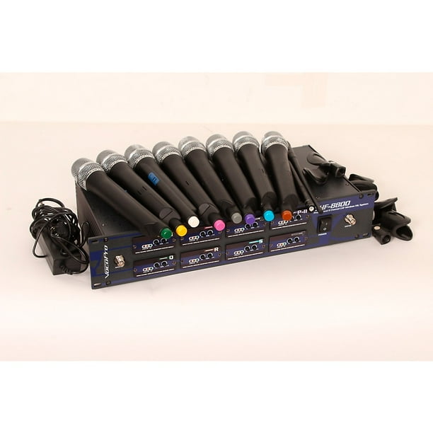 VocoPro UHF8800 Plus 8Channel Wireless System with Carrying Bag Level
