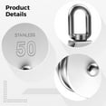 thumbnail image 2 of Stainless Steel Pulley Block M50 2 Pack, 304 Grade Single Wheel Pulley with Swivel Eye Hook, Heavy Duty Lifting Pulley for Flag Pole Rope Wire Cable Systems, 2 of 5