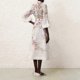 thumbnail image 3 of Zim Style Natura Buttoned Belted Printed Linen Midi Dress, 3 of 5