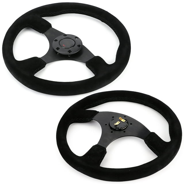 Volant de Course, Meilleure Adhérence Volant Modification Antirouille Diamètre 14 Pouces pour Automobile