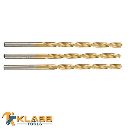 - 1/8 in. Titanium High Speed Steel Drill Bit Pack of 3 Units