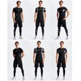 thumbnail image 4 of BUYJYA 5Pcs Men's Workout Set Gym Clothing Compression Leggings Shorts Shirt Long Sleeve Top for Running, 4 of 7