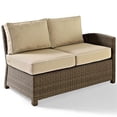 thumbnail image 6 of Crosley Bradenton 4Pc Outdoor Wicker Sectional Set Sangria/Weathered Brown - Right Corner Loveseat, Left Corner Loveseat, Corner Chair, & Sectional Glass Top Coffee Table-Color:Weathered Brown/Sand, 6 of 18