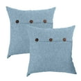 thumbnail image 1 of Funda de almohada Laklulu Farmhouse Snuggle con sofá cama de lino vintage de tres botones y funda de almohada con ribete para silla, 1 of 5