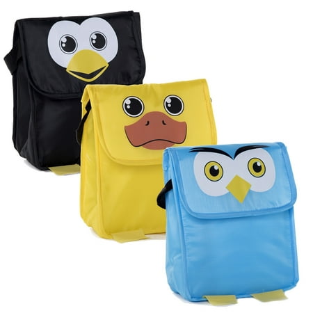 Fun Animal Snack Bag For Kids Lightweight And Insulated Lunch With Strap