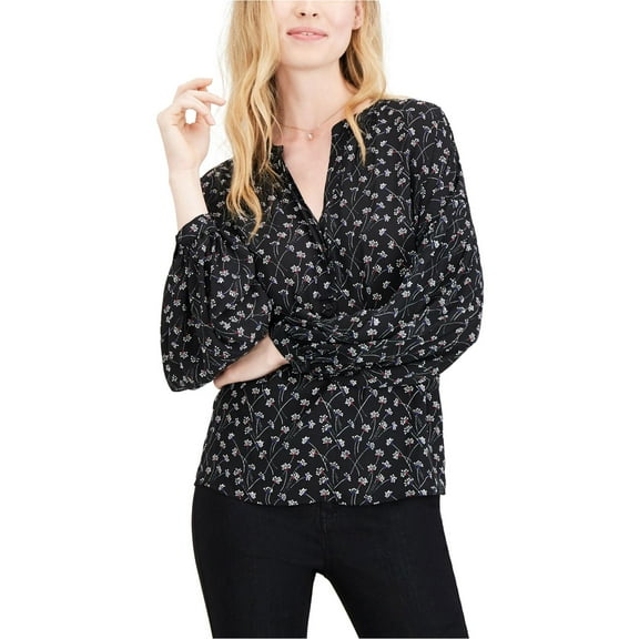 Maison Jules Womens Georgette Pullover Blouse