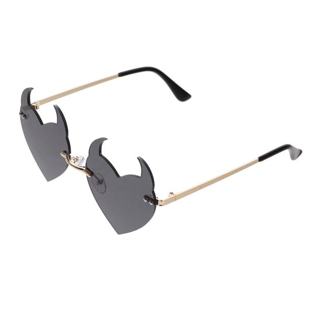 KAKOWELY Gafas de sol de moda sin montura para fiestas, con forma de corazón, para mujeres y hombres.