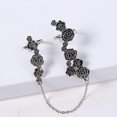thumbnail image 3 of Vintage Knuckle Chain Rings Stackable Finger Rings Double Refers Rings Conjoined Rings for Women Girls Bohemian Hollow Carved Ring Roses Flowers Leaf, 3 of 4