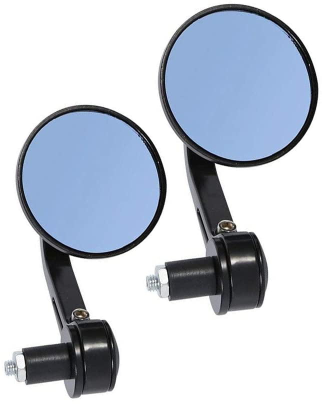 Round Side Rear View Mirror Aluminum Alloy Modified Accessories for 7/8 Handlebar 1Pair 22mm Motorcycle Rearview Mirrors 
