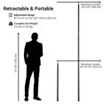 thumbnail image 2 of Yescom Telescoping Tarp Tent Poles Set Adjustable Portable Aluminum Camping Rods, 2 Pack, 2 of 10