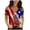 Red, variant on IROINNID 4th of July T-Shirt For Women Fashion Summer Casual Strapless Blouse Top Cold Shoulder Women Tops USA 4th Of July