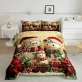 thumbnail image 2 of Feelyou Kawaii Snowman 01, Winter Snowflake Twin Comforter Sets, Christmas Holiday Reversible Bedding Set, Luxury Bedroom Decor,2-Piece, 2 of 8