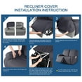 thumbnail image 6 of KINCAM 2 Seater Recliner Slipcovers Non-Slip Loveseat Covers Furniture Protector for Cushion Couch Loveseat Slipcover,Dark Gray, 6 of 9