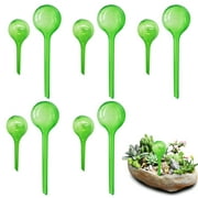 10 PCS Plastic Automatic Watering Globes,Watering Balls for Indoor Plant,Lazy Watering Drip irrigation equipment,Mini Self-Watering Globe for Plants,Flowers,2 Size,Green