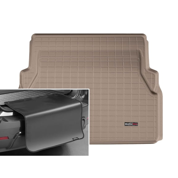 WeatherTech Cargo Trunk Liner with Bumper Protector compatible with 2021-2026 Toyota Sienna - Behind 2nd Row w/ Bumper Protector, Tan