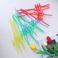 thumbnail image 3 of Monyance Twists Straws 10PCS 5MM PET Disposable Straws Crystal Colorful Swirl Straws for Children's Party Tableware Birthdays Daycare Picnics or Baby Showers (Ramdom Color)(10.24X0.2X0.2Inches), 3 of 10