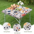 thumbnail image 4 of Pioneer Flower Floral Print Pattern Square Fitted Tablecloth with Elastic Edge,Square Table Cover,Washable Elastic Table Cover for Home Kitchen Party Decor 34"x34", 4 of 6