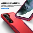 thumbnail image 7 of Jiahe Cover For Samsung Galaxy S22 6.6 inch Case,Slim Shockproof Soft TPU Bumper Hard PC Back Dual Layer Protection Cover,Support Wireless Charging,Red, 7 of 7