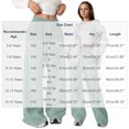thumbnail image 4 of YUANxueke Girls Fleece Lined Sweatpants Bow Graphic Drawstring Waist Wide Leg Warm Pants for 5-15 Years, 4 of 7