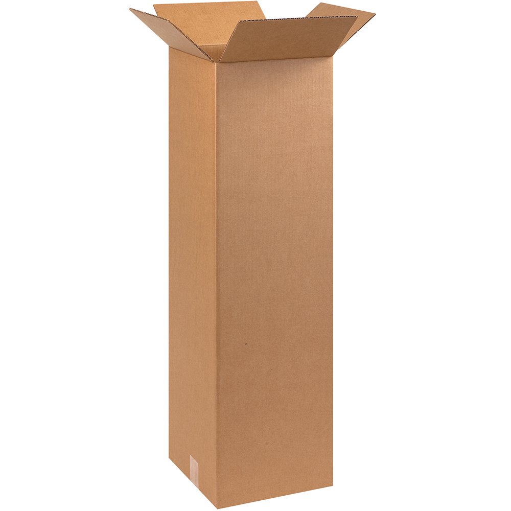 The Packaging Wholesalers Tall Corrugated Boxes 10" x 10" x 36" Kraft