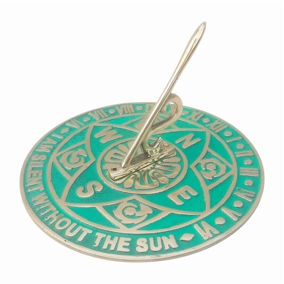 10" Handmade Nautical Sundial Decor – Aluminum Marine Sun Clock with “Grow Old Along With Me” Engraved Message – Garden Patio Gift for Anniversary, Wedding or Couple