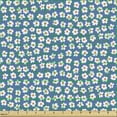 thumbnail image 2 of Floral Fabric by the Yard Upholstery, Spring Flower Petals Forget-Me-Not Blooms on Blue Background Pattern, Decorative Fabric for DIY and Home Accents, Blue Multicolor by Ambesonne, 2 of 5