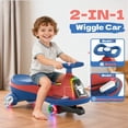 thumbnail image 4 of East doll 6V Electric Wiggle Car, Ride on Toys for Toddlers Ages 3+, Electric Car for Kids, Toddler Car, 2 Speed, Flashing Wheels, Bluetooth, Kid Ride on Car, 2.8-4.1 Mph, Red&Blue, 4 of 8