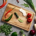 thumbnail image 6 of Acacia Wood Cutting Board 18x12x1 Inch Pre-Oiled Chopping Board with Juice Groove ,Durable Butcher Block for Fruits, Vegetables & Meat, 6 of 8