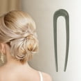 thumbnail image 2 of Unique Bargains 1 Pc Chignon Pin U-shaped Hair Hairpin for Women Gray Green, 2 of 5