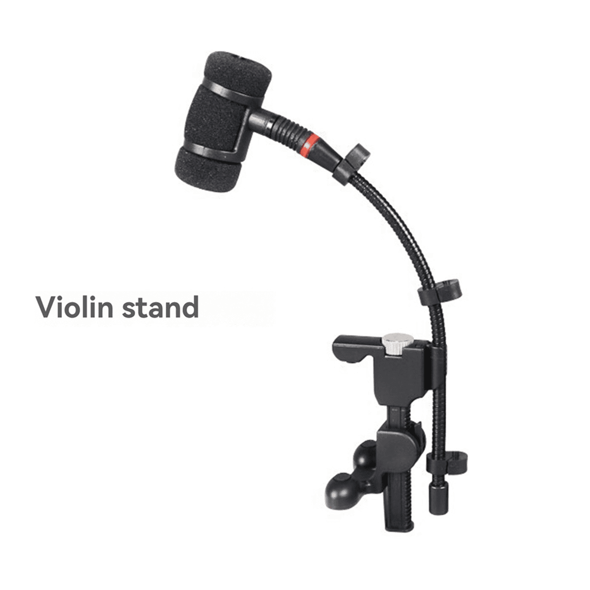 1*Musical instrument microphone clip-Black
